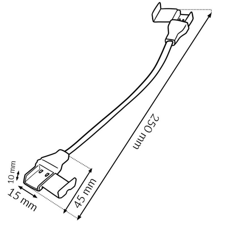 Câble Adaptateur Double Serti Pour Bande Led Cob 220 V Ledme