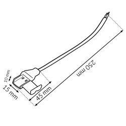 Câble Adaptateur Pour Ruban Led 220Vac Cob Ledme