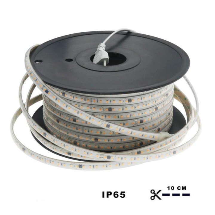 Led ribbon 12w/meter 3000K reel of 50 meters IP65 230v Bergamo Ledme