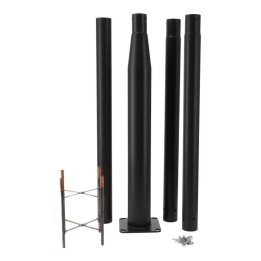 Colonne pour lampadaire 3,7M détachable noir Ledme
