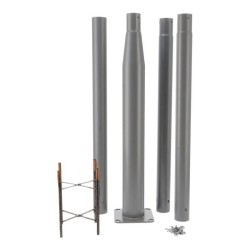 Detachable Grey Floor Lamp Column 3.7M Ledme 