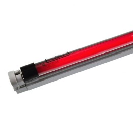 Fourreau Red 845mm pour tube T5 21w sans tube avec embouts noirs