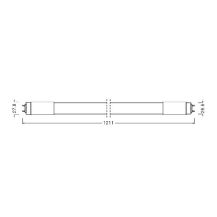 G13 LED TUBE PFM T8 UN36 UO 15w = 36w 840 Verre + Gaine
