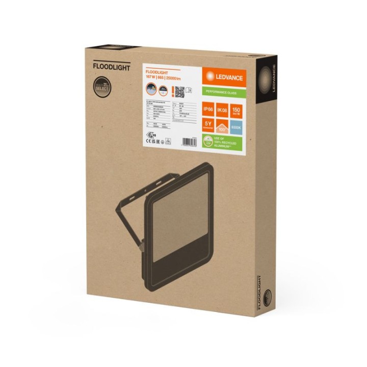 Projecteur FL250 150/167W 865 22500/25000lm Sym100IP66 Noir Multi Lume