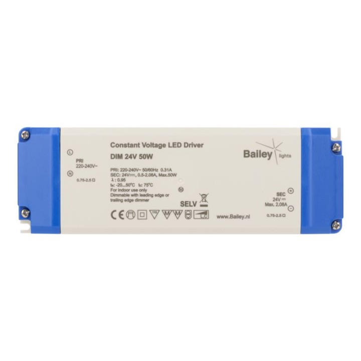 LED Driver 24V DC 50W TRIAC Dimmable