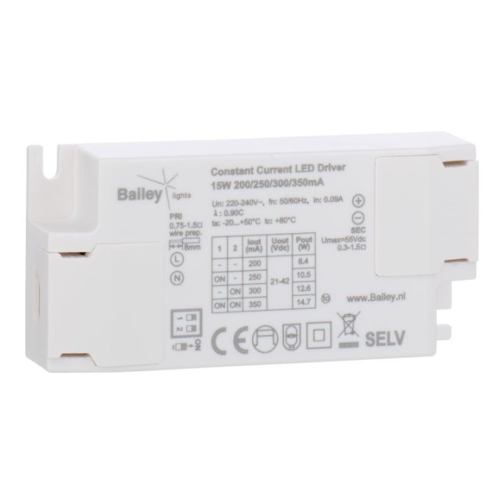 LED Driver 15W 200~350mA  DIP Switch Dimmable