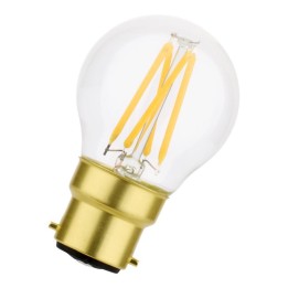 B22 Clear Ball LED 4w = 35w 2700K Filament Effect Dimmable 230-240V