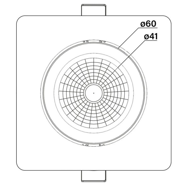 Spot Encastré LED 5W ED-10026 3000K 60° IP54 IRC90 Dimmable Orientable