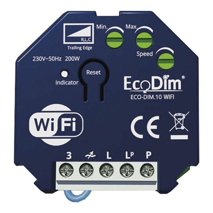 Module de gradation LED 0-200W Coupure de phase ECO-DIM.10 WiFi 
