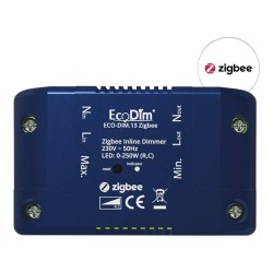 Variateur Inline Zigbee 0-250W Coupure de phase ECO-DIM.13