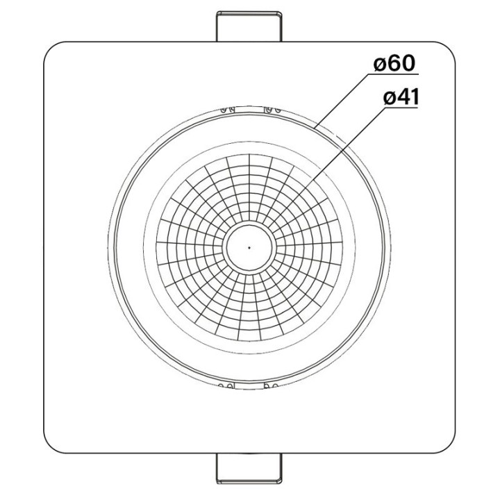 Spot Encastré LED 5W ED-10025 3000K 60° IP54 IRC90 Dimmable Orientable