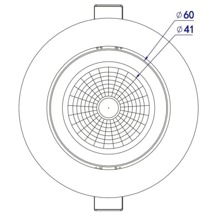 Spot Encastré LED 5W ED-10022 3000K 60° IP54 IRC90 Dimmable Orientable