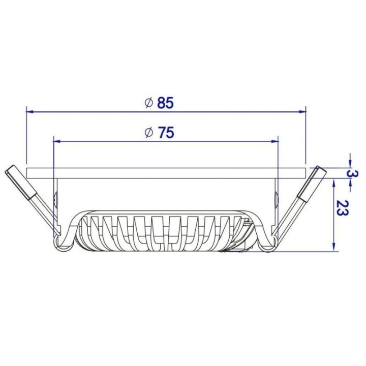 Recessed LED spotlight 5W ED-10023 3000K 60° IP54 CRI90 Dimmable Adjus
