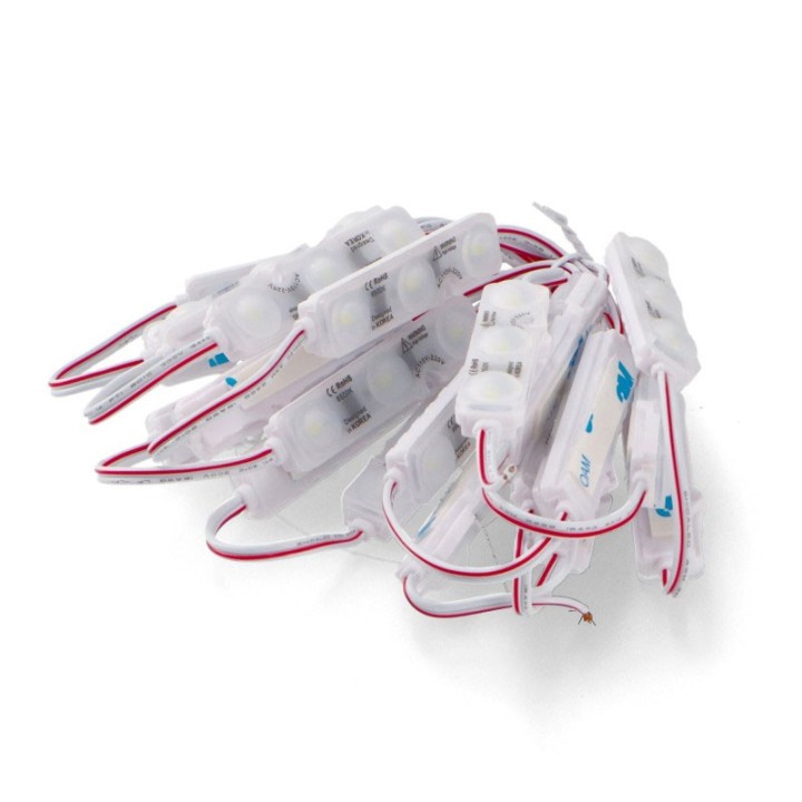 Chaîne de 20 Modules de 3 Leds Smd Samsung 220V Ac 2W 6500K Enseigne l