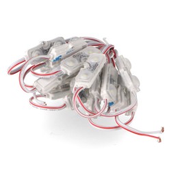 Chaîne de 20 Modules de 2 Leds Smd Samsung 12V Dc 1W 6000K Enseigne lu