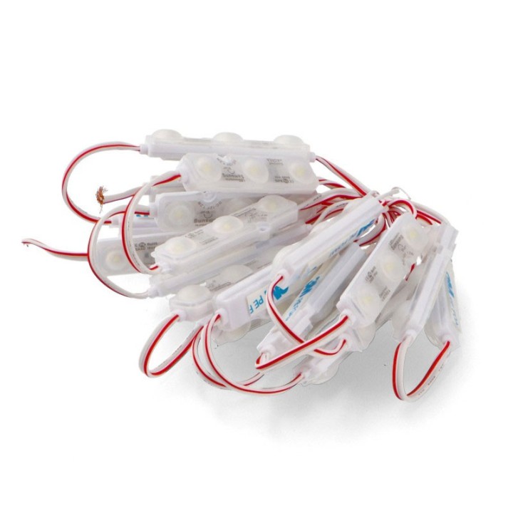 String of 20 modules of 3 SMD Samsung LEDs, 12V DC, 1.2W, 6500K