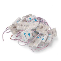 String of 20 modules of 4 SMD Samsung LEDs, 12V DC, 2W, 6500K