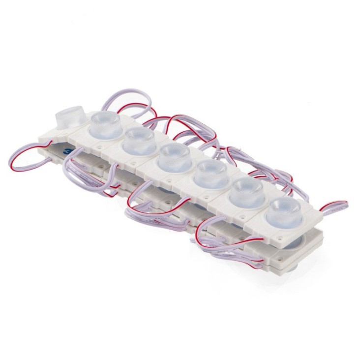 Chaîne de 20 Modules de 1 Leds Smd Samsung 12V Dc 2W 6500K Enseigne lu