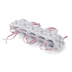 Chain of 20 Modules of 4 Smd Leds Samsung 12V Dc 2W 6000K