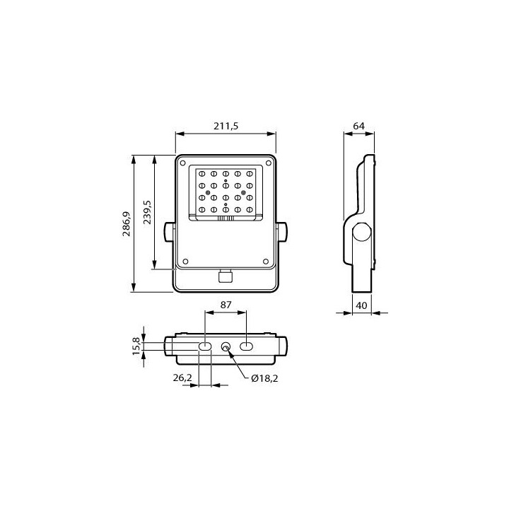 CoreLine Tempo LED BVP111 730 On/Off ASYM 30W 4116lm IP66 IK08 750000h