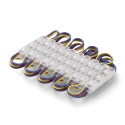 Chaîne de 20 Modules de 3 Leds Smd Samsung 12V Dc 1W RGB Enseigne lumi