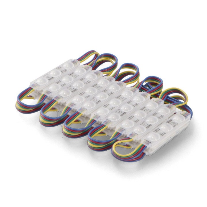String of 20 modules of 3 SMD LEDs Samsung 12V DC 1W RGB