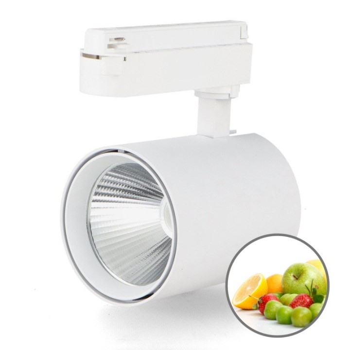 White Air 30W LED Spotlight on Single-ignitioTrack, No Flicker - Fruit