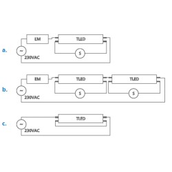 G13 tube led UVA 5w = 15w 368-370nm EM 220-240v 452mm Actinique Anti-E