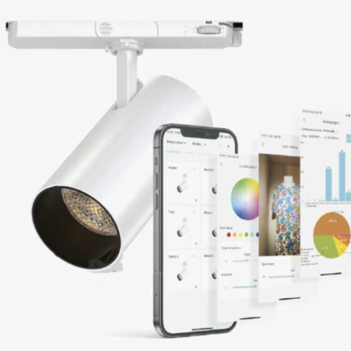 White Spot Polaris IA Sensor LED 30W CCT RGB+W 24° Rail 3 all LAES