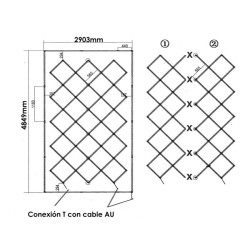 Panneau Led Hexagonal Diamant 680W
