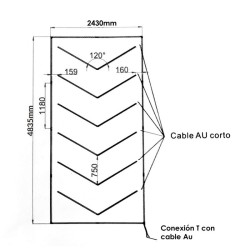 Panneau Led Hexagonal Angle 384W 2,43X4,83m