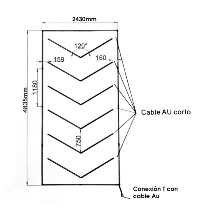 Panneau Led Hexagonal Angle 384W 2,43X4,83m