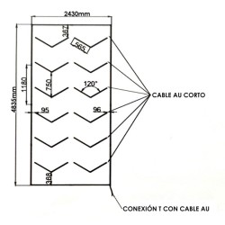 Panneau Led Hexagonal Double Angle 380w 2,43X4,83m