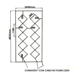 Panneau Led Hexagonal Diamant 600 W 2,43X4,83m