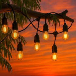 Guirlande Led Solaire Extérieure (10 Ampoules 7,5M Incluses) Ip65