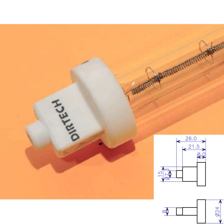 Tube Infrarouge 300w 230v 24x118mm DIRTECH  TOSHIBA