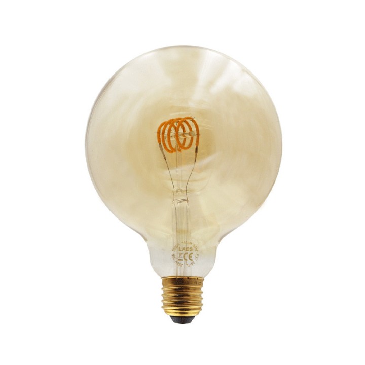 E27 globe 95 Espiral LED filament effect H 4w = 16w 2200K LAES