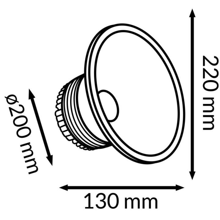 Fixed recessed spotlight, white LED, 40W, CCT 3000/4000/6000K, 36° bea