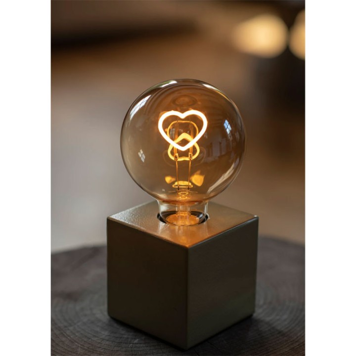 E27 Globe led Silhouette Coeur G95 2W 90lm 2000K Or