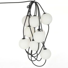 Guirlande LED Party Balls 7.7m 10 globes G100 2500K IP67 rallongeable