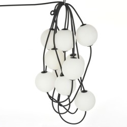 Guirlande LED Party Balls 7.7m 10 globes G100 2500K IP67 rallongeable