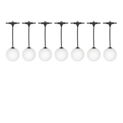 Guirlande LED Party Balls Suspension 7.3m 7 globes G100 2500K IP67 ral