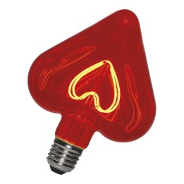 E27  LED Filament Coeur 5W 2000K Rouge Gradable 230V-240V 