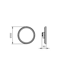 Ledinaire Armature G3 LED BY022P 840 On/Off 90D 185W 28000lm IP65 IK06 50000hL80