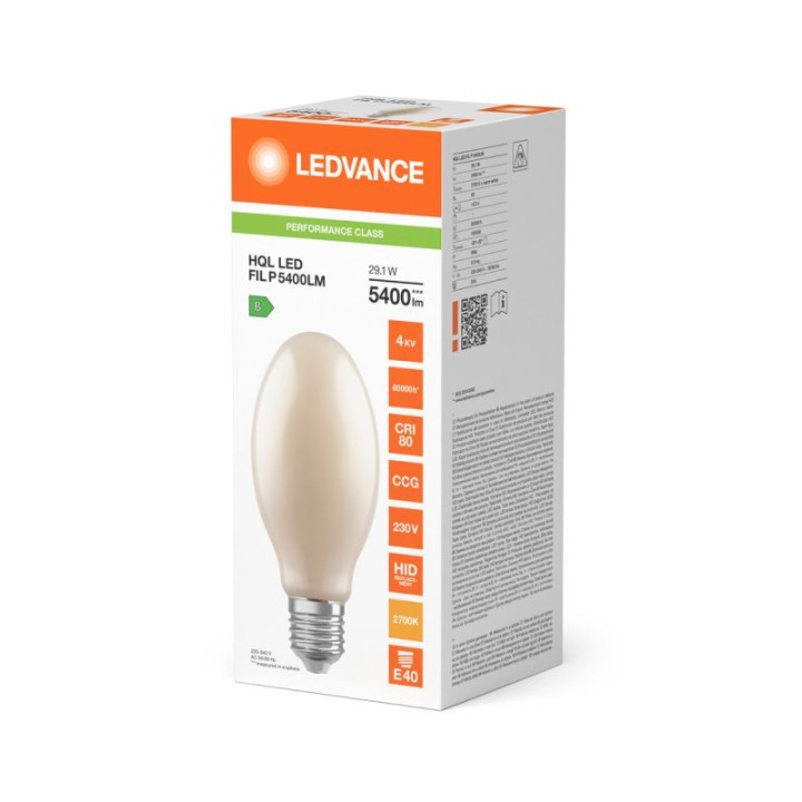 E40 HQL LED PFM HQL125 38w = 125w 827 2700K Ledvance