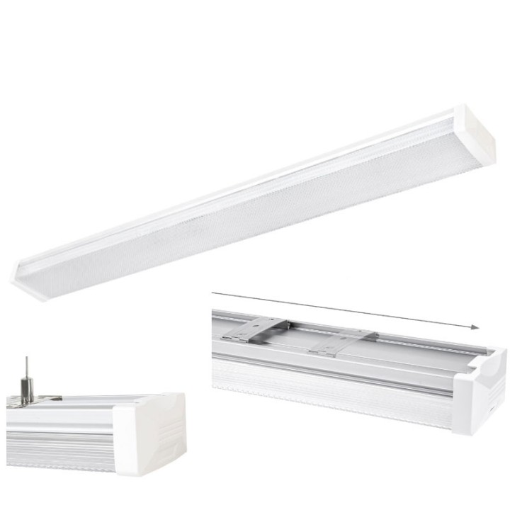 Luminaire led  40W/30W/20W 3CCT 230V 100deg IP44 IK10 1200mm Spectrum