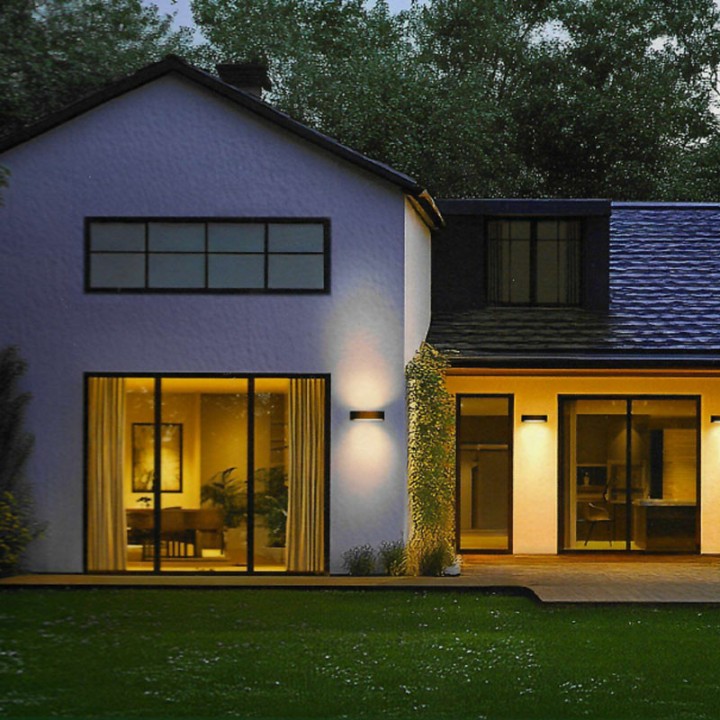 Wall Light 15W LED CCT Black IP65  