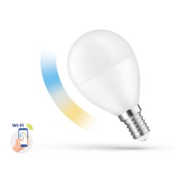 E14 Sphérique Opale LED 5w = 30w CCT 2700 à 6500K Dimmable 220-240v Sp