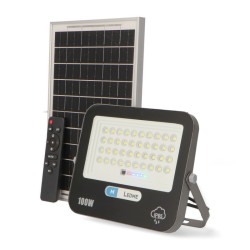 Projector led solar 10w = 100w 6000K IP65  + Remote Control
