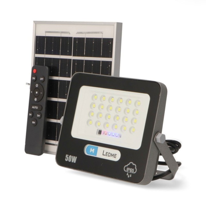 Waterproof solar floodlight 5w = 50w 6000K 150lm with solar panel